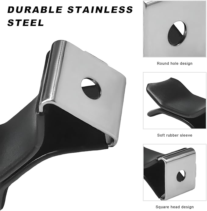 20PCS Square Head Car Vent Clips, Auto Air Conditioner Decorative Clips Output Perfume Clamp, Metal Air Freshener Clip Vent Output Clamps Replacement for Most Vehicles