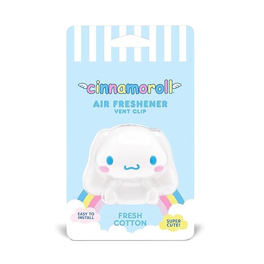 Carbella Hello Kitty Car Air Freshener – Cute and Long-Lasting Cinnamoroll Air Freshener for Car, Easy Clip-On Hello Kitty Car Accessories, Odor Eliminator, Fun Scents, 30 Days Freshness, White/Blue