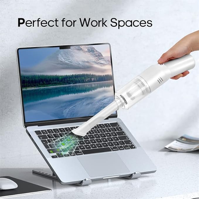 Wireless Mini Car Vacuum Cleaner(400g) Portable Rechargeable,Handheld Vacuums, Mini but Mighty Dust Busters Cordless Rechargeable,Hand Held Vac for Car/Desk V06/white