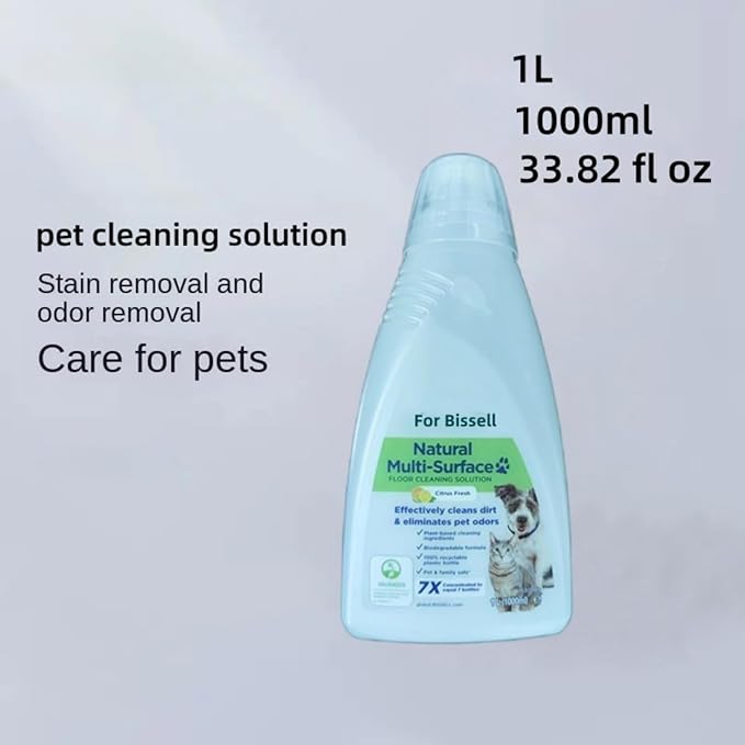 1L Multifunctional Pet Stain-removing Floor Cleaner. Fabric Carpet Cleaning Solution. Compatible For Bissell X7 6 5­4 90×9(3pcs 3000ml)