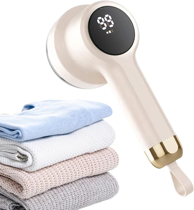 Rechargeable Lint Remover - 3-Speed Fabric Shaver, Electric Cleaner with LED Display, Pill Remover with Adjustable Settings, Carpet Tool Set, Fuzz Shaver for Clothes Furniture