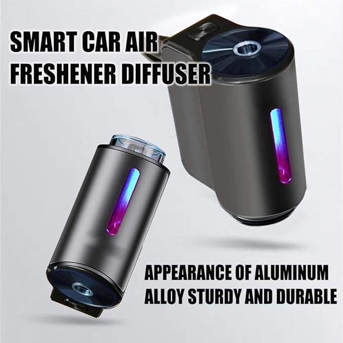 Smart Car Air Freshener with Three Adjustable,2026 New Smart Car AirS Freshener Diffuser Long Lasting, Air Freshener Vent Clips for Car Office Home Bedroom (Diffuser+3Pcs Colognes)
