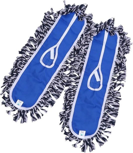 minkissy 2pcs Microfiber Dust Mop Cloth Replacement for Push Mop Wet Mopping Cloths Cleaning Tool