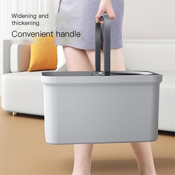 Mop Bucket Rotary Mop Household A Mop That is Clean Not Hand Washing Mop with Bucket Set of Wet and Dry Water Absorbent Floor Mop