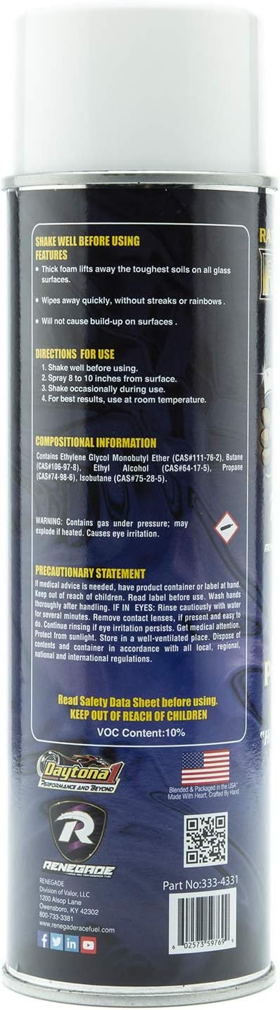 RATMAN Speed Glass Premium Glass Cleaner, Leaves Glass Streak Free and Smelling Fresh, 19 Oz Can
