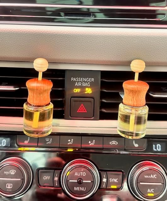 Car Air Freshener and Essential Oil Diffuser with Vent Clip, Handmade Long Lasting Scent, Eliminate Unwanted Odors, Organic & Vegan,130 Fragrances (Chocolate Cookies & Vanilla Filling)