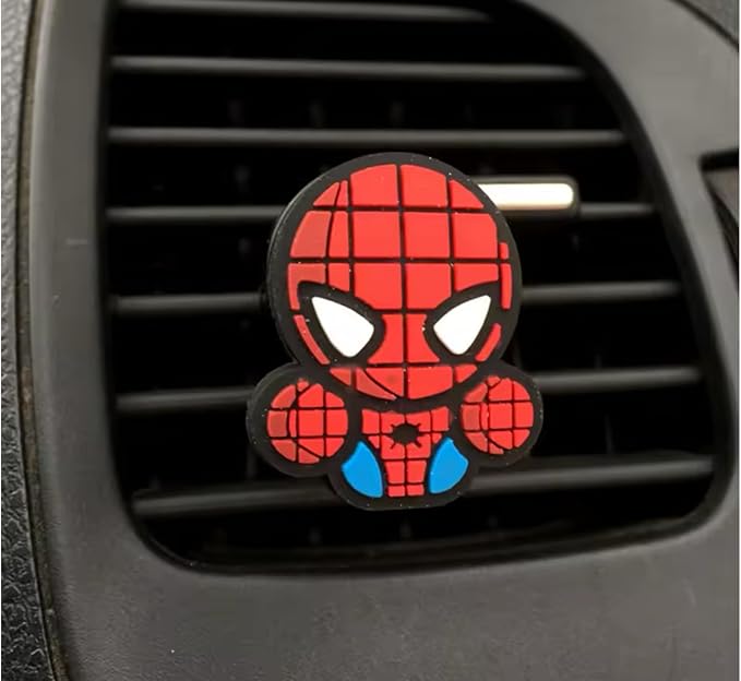 4 Pcs Cartoon SuperHero Car Air Vent Clip Decorations – Kawaii Car Air Fresheners, Interior Accessories for Women and Men – Cool Car Dashboard Decor, Personalized Gift