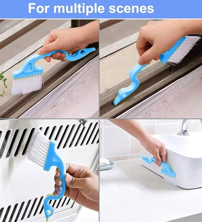 Window Groove Cleaning Brush kit Sliding Door Track Crevice Cleaning Brush Hand-held Groove Gap Cleaning Tools for Small Spaces