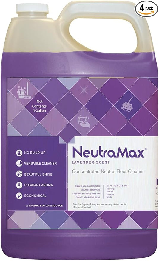 Neutramax Lavender Scented Concentrated Neutral Floor Cleaner, Gallon (Case of 4)