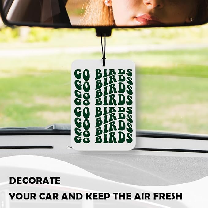 Coquette Green Bow Football Car Air Freshener 3 Pcs, Football Mom Lover Player Fan Gifts, Sport Lover Gifts Air Freshener Hanging Decor for Cars Closet Drawer Books Accessories Gifts