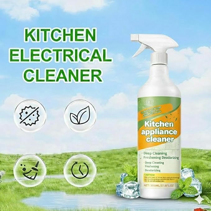 Fly Spray Clèanse Household Formula,Kitchen Appliance Cleaner Spray,Multi-Purpose Degreaser for Oven,Stove, Range Hood & Countertops, Gentle Formula for Daily Cleaning, Fresh & Easy Wipe Clean, 500 ml