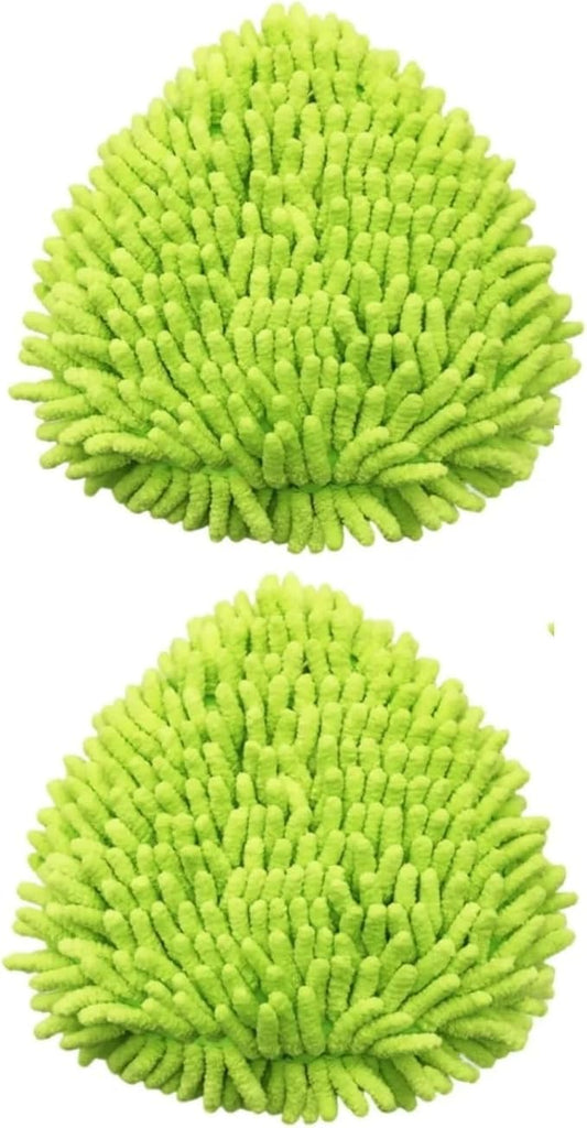 Spin Mop Head With Floor Scrubber And Chenille Duster ，compatible For Vileda ， Replacement Mop Refill(A)