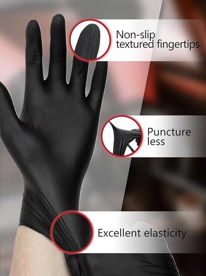 PROMEDIX P Nitrile Disposable Gloves,4mil-100 Count,Gloves Disposable Latex Free,Powder Free for Cooking,Household,Food safe