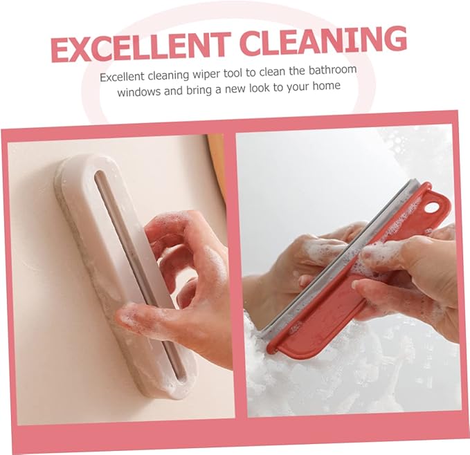 3pcs Multi-use Glass Cleaning Scraper Window Cleaner for Home Bathroom Kitchen Effortlessly Remove Water Stains from Glass Mirrors Tiles Includes Grey Tools