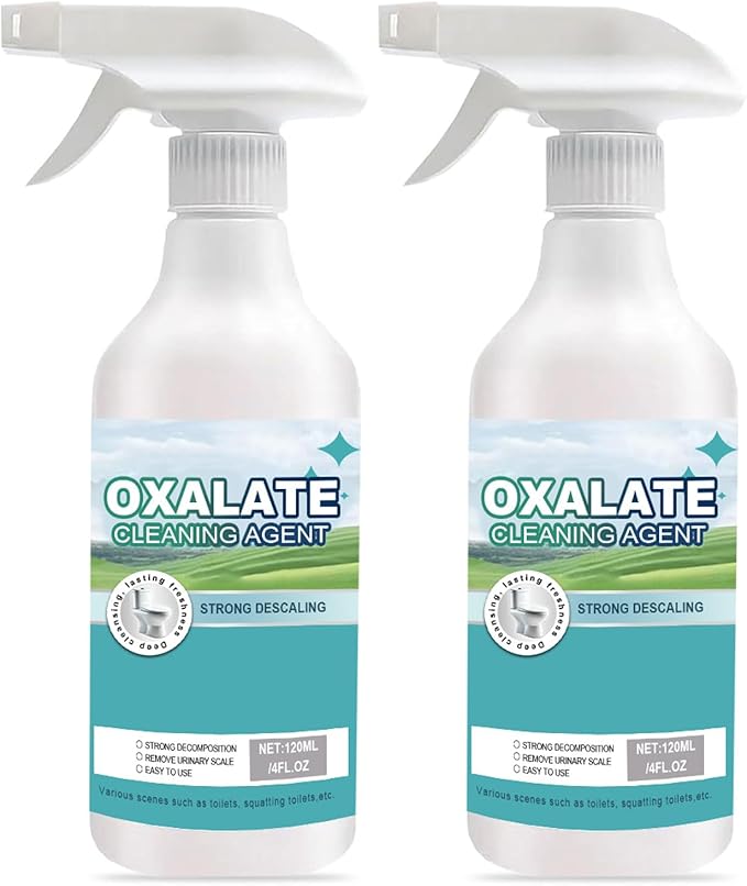 Oxalic Acid Cleaner, Multi-purpose Oxalic Acid Stain Removal Cleaning Spray, High Concentration Oxalic Acid Toilet All-Purpose Cleaner, For Floor Tile Countertop (2PCS)