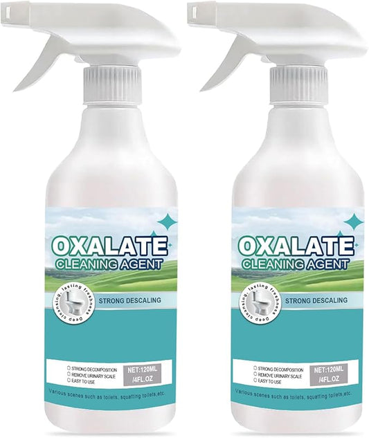 Oxalic Acid Cleaner, Multi-purpose Oxalic Acid Stain Removal Cleaning Spray, High Concentration Oxalic Acid Toilet All-Purpose Cleaner, For Floor Tile Countertop (2PCS)