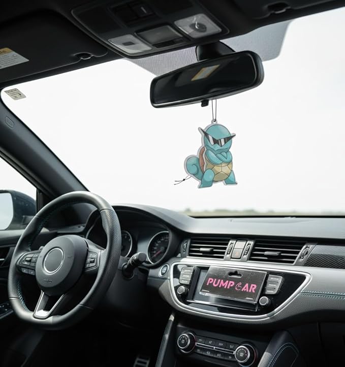 PumpCar 2 pieces double-sided poke turtle hanging cartoon cherry-scented funny car air freshener Cool hanging for rearview mirror Car Interior Accessories Gifts