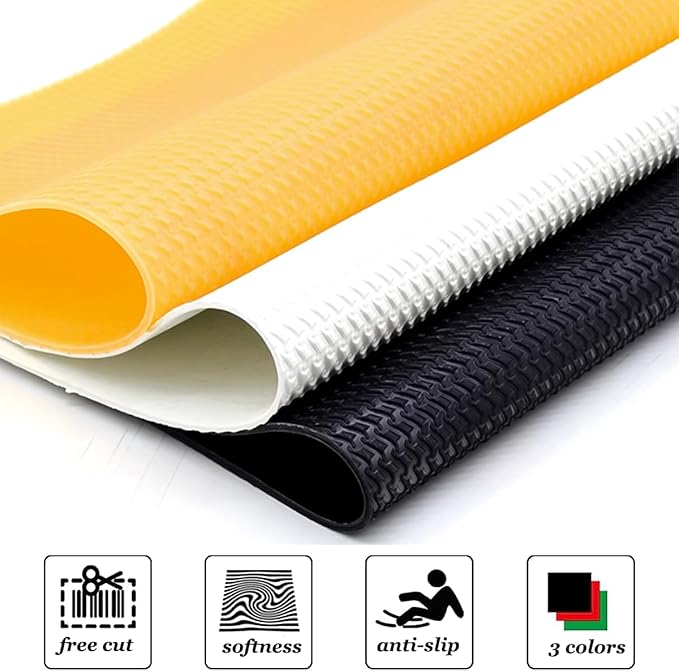 Shoe Sole Repair Rubber Sole Sheet, 2.5MM Thick Shoe Sole Replacement Heel Repair Pad Non-Slip Rubber Soling Sheet for Bottom of Shoes (L(375mmx565mm), White)