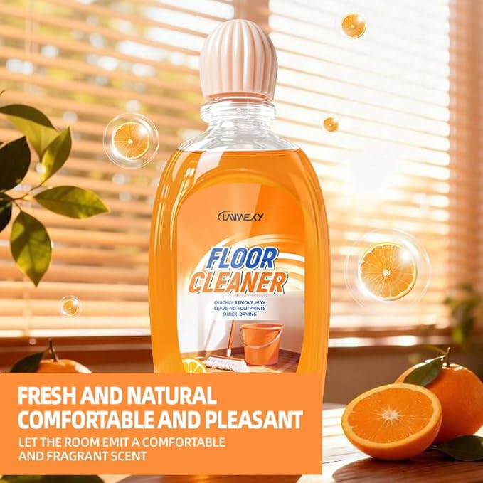 Upgraded Enzyme Floor Cleaner, Fast Drying Mop Soap, Acid-Free Formula, Wood Tile Laminate Marble Shower Bathroom Floor Cleaning Solution (3 bottles【value pack】)
