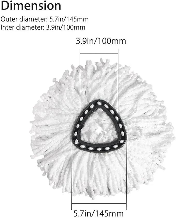 360 Rotating Mop Head Replacement Microfiber Spin Floor Mop Cleaning Head Compatible For Vileda Mop Household Cleaning Tool(4 pcs)