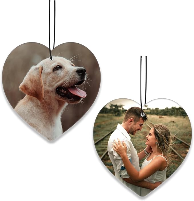 Custom Air Fresheners with Pictures - Personalized Photo air Freshener for Car, Double Sided Print Photo/Logo With Scents for Bedroom, Bathroom, Christmas Mother's Day Hanging Ornaments Holiday Gifts