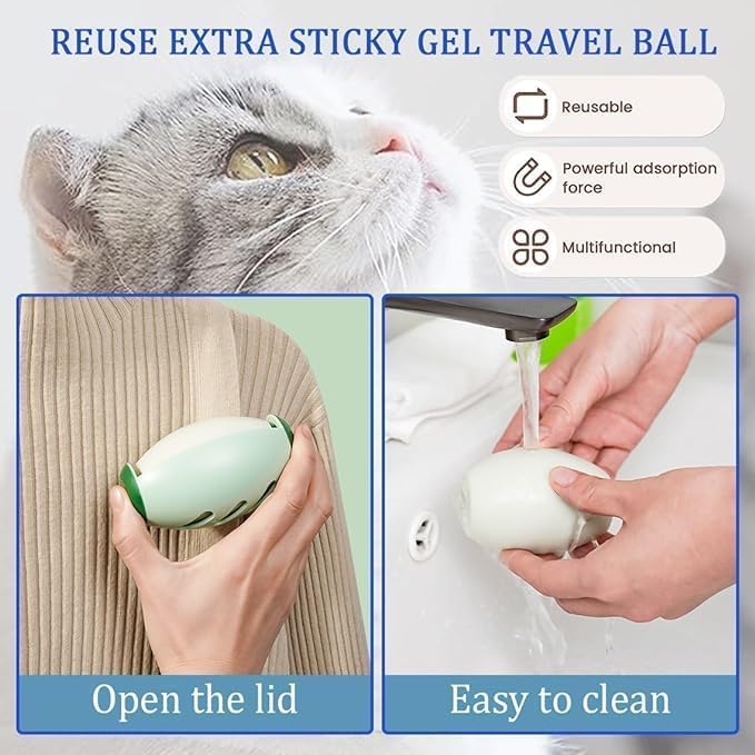 Washable Sticky Roller, Reusable Lint Rollers for Pet Hair, lint Remover for Clothes, Portable Home Travel Lint Roller, Super Sticky Lint Roller Ball for Plush Hair,Clothes Ball Remover,Dust(White)
