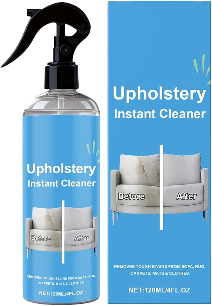 Fabric Cleaner, 120ml Quick Dry No Rinse Cleaning, Fabric Cleaner for Furniture, Upholstery, Machine, for Home, Bedroom, Living Room, Bathroom, Laundry, Bed, Carpet, Clothes, Shoe