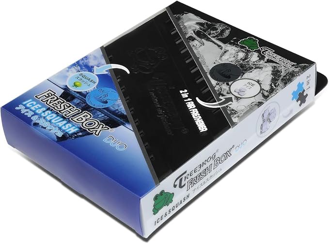 Auto Dynasty Tree Frog 2 In 1 Ice Squash Scent Xtreme Fresh Box Car/Office/Home Duo Air Freshener JDM