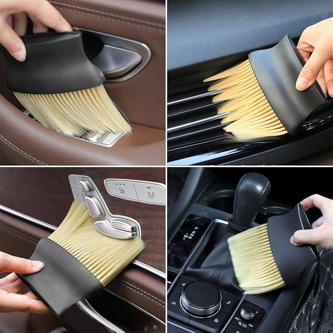 Windshield Cleaning Tool Car Glass Cleaner Inside Window Brush Auto Details Brush Window Vent Cleaner