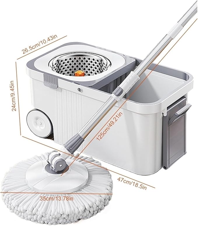 Automatic Dehydration Mop and Bucket Household Cleaning Brush Mop Brooms Cleaning Floor Household Handheld 360° Spin Mop