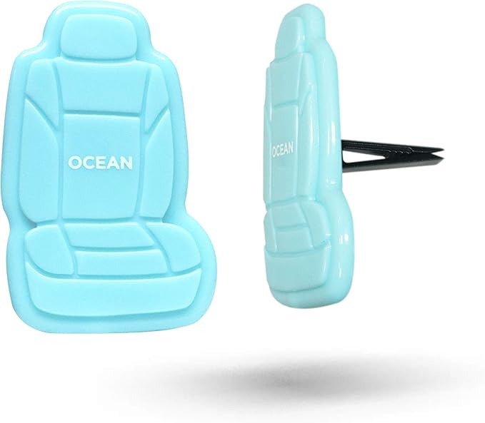 FH Group Air Freshener Vent Clips, Mini Car Seat Covers Design, (Ocean Scent)