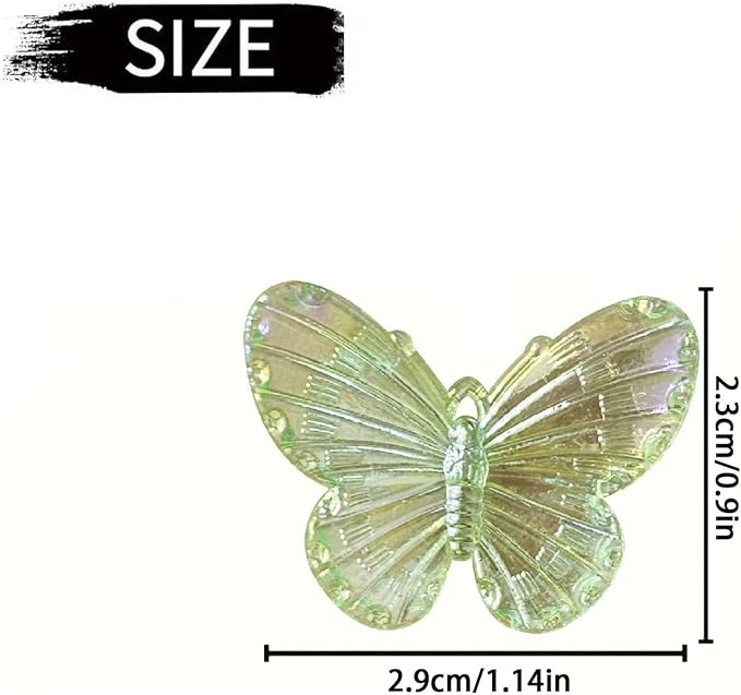 6 Pcs Butterfly Car Vent Clips, Cute Butterflies Cars Air Conditioning Clip Decorations, Charm Automotive Interior Decor for Women Men Accessories, Automotive Air Fresheners（2 Card Slots and 4 Clips）
