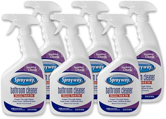 Sprayway Bathroom Cleaner | Tub & Tile, 32oz | Removes Soap Scum, Hard Water Stains, and Mildew | Powerful Foaming Action for Bathroom Surfaces