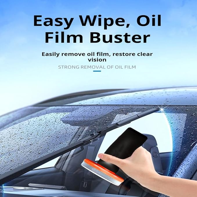 Q4 Glass Guard, Q4 Glass Cleaner, Automotive Oil Film Cleaning Brush for Car Windows, Glasses Cleaning Board Wipes Brush for All Vehicles, Removal Anti-Rain, Improves Clarity and Visibility (4, A)