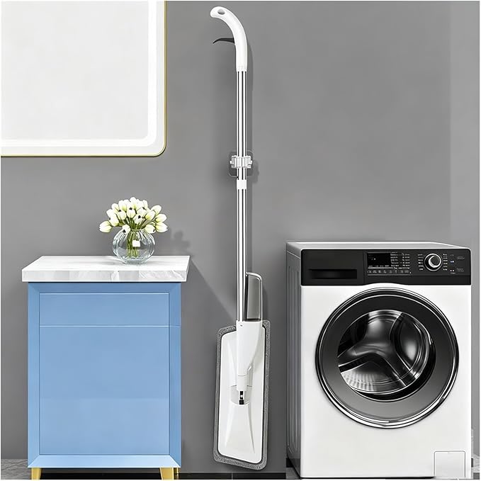 Large Household Spray Mop with Replaceable Microfiber Pad for Wet and Dry Cleaning Pads Rotating Broom(Only 5pc Cloth)