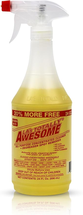 La's Totally Awesome All-Purpose Cleaner Combo Pack (24oz + 64oz) + Bonus Original Dish Soap 30oz - Multipurpose Home Cleaner & Degreaser with Dishwashing Liquid