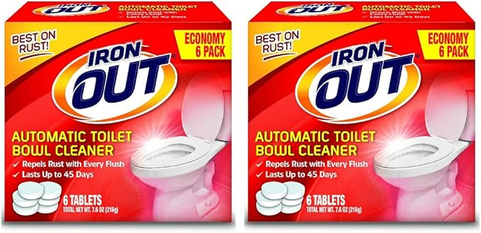 IRON OUT Automatic Toilet Bowl Cleaner Tablets, 12 Tablets