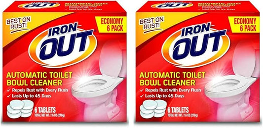 IRON OUT Automatic Toilet Bowl Cleaner Tablets, 12 Tablets