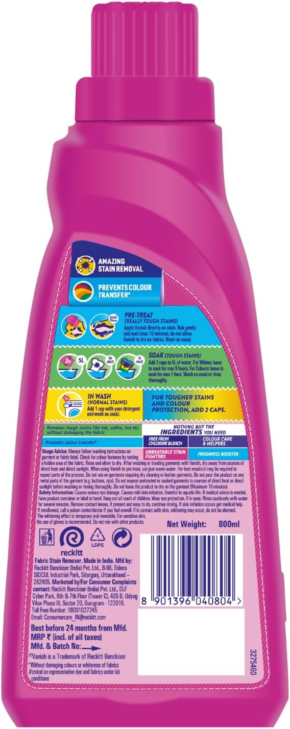 Vanish Oxi Action Stain Remover Liquid - 800ml