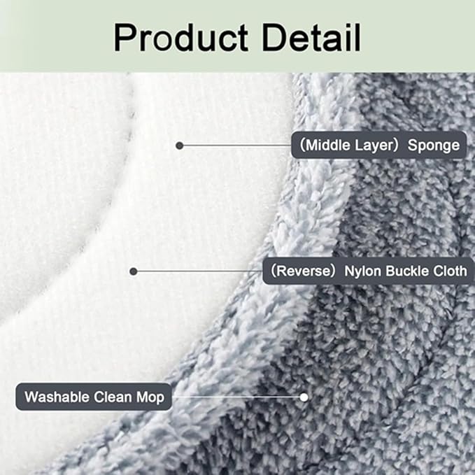 6 Pack 9 Inch Square Microfiber Mop Pads Replacement for Square Spin Mops and Bucket, Washable Reusable Mop Pad Refills for Floor Cleaning (6 PCS)