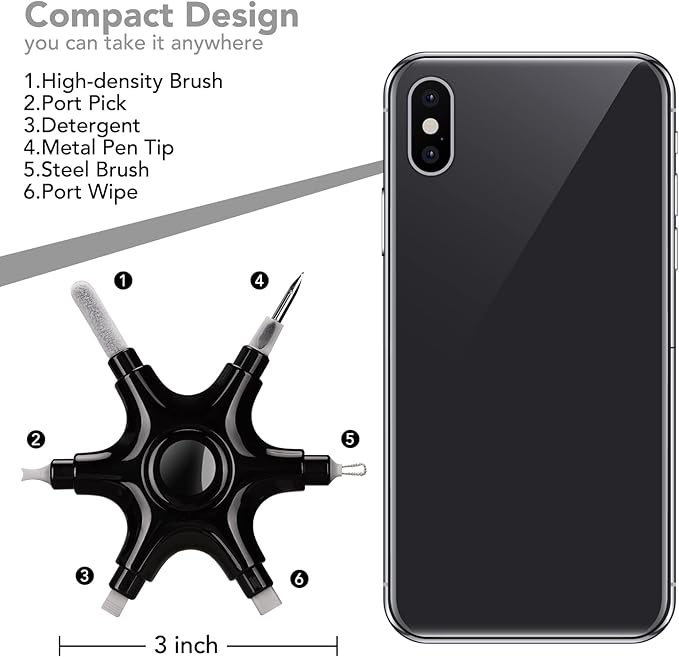 for iPhone Cleaning Kit Port Cleaner, Repair and Restore Tool for iPad Pro Watch Cell Phone Charging Port, Lightning Charger Cables Speaker Airpod Cleaning Putty Dust for All Devices