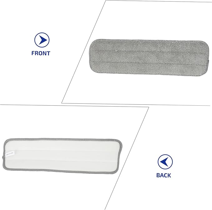 5pcs Flat Mop Cleaning Mops Mop Cloth Replacement Mop Replacement Steammop Pad Steam Mops Flat Floor Mop Steam Floor Mop Cleaning Accessories Wet and Dry Fiber Replacement Head, 36x11cm, Grey