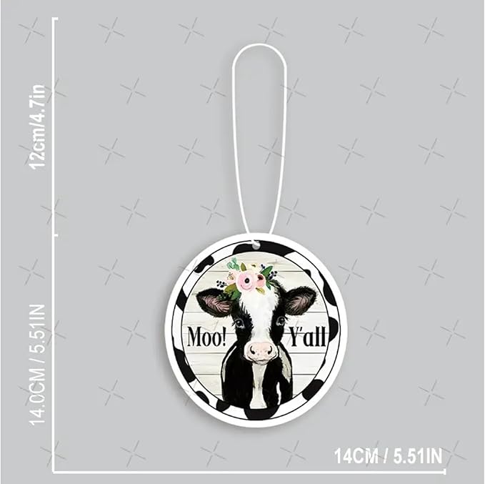 Rawan Car Air Freshener, Funny Cow Car Accessories, Hanging Fresheners for