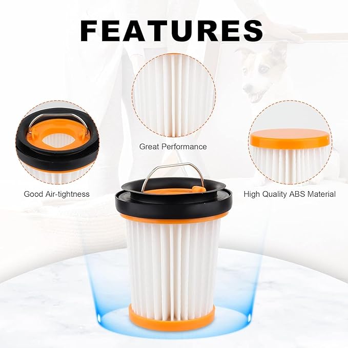 Replacement Vacuum Filter Compatible with Shark Wandvac ION W1 S87 Cordless Handheld Stick Vacuum WV201, WV200, WV205, WV220 - Replace Part XHFWV200-8 Pack