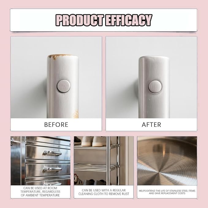 Stainless Steel Scratch Remover Kit, Multi-purpose Stainless Steel Scratch Remover Paste, 100g All-Purpose Restorer for Fridge Stove Faucet Appliance Aluminum Restoration Maintenance (1Pc)
