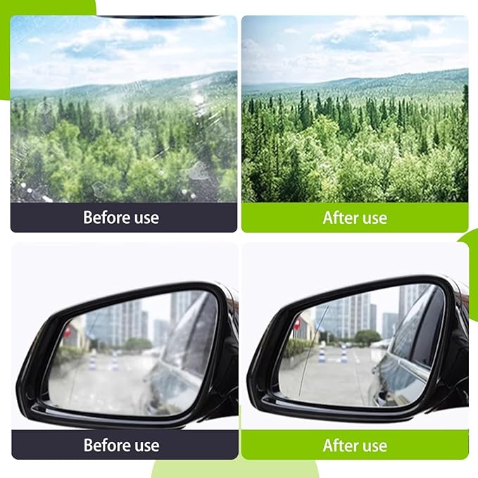 Windshield Cleaner, Windshield Cleaner, Glass Cleaner with Anti-Rain & Anti-Fog Coating,Oil Film Brush for Car Windows & Glass, Perfect Visibility at All Times (1, Green)