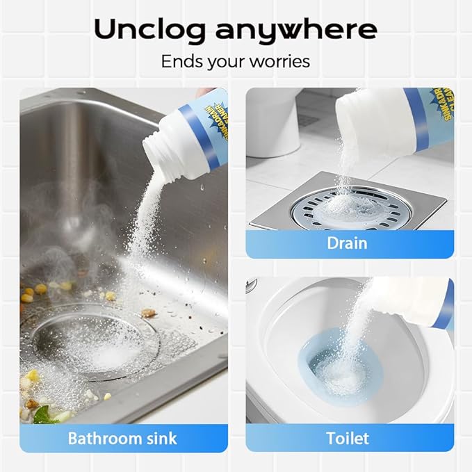 Powerful Unclogging Sink Hair Cleaner, 2026 New Drain Clog Remover, Sink Drain Cleaner for Kitchen and Pipes Cleaning Tool (2)
