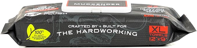 Muckender Heavy Duty Cleaning Wipes – Paint Prep & Degreasing – Flat Pack Travel Size Hand & Tool Cleaning Towels – Eco-Friendly, Unscented – (45 ct Flat Pack)
