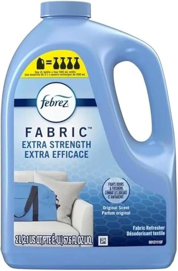Febreez Fabric Extra Strength Refresher, Odor-Fighting, 67.6 Fl Oz, Air Freshener Refill