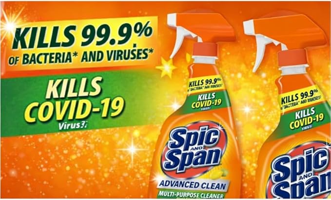 Spic & Span Advanced Clean Multi-Purpose Cleaner Spray, Fresh Citrus Scent, 32 fl oz (Pack of 2)